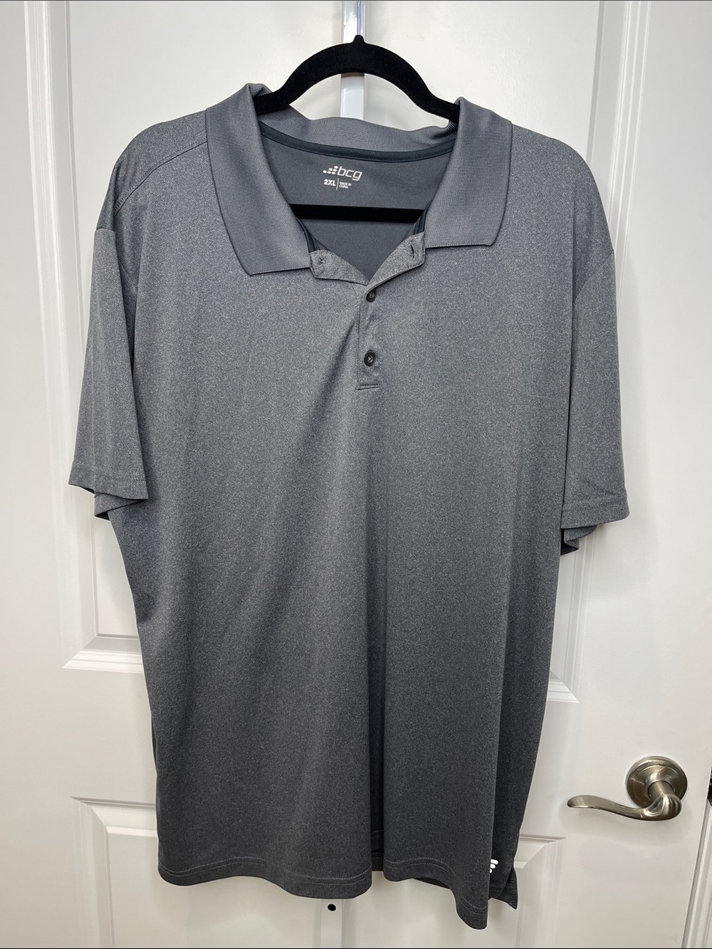 bcg Men's Charcoal Gray Performance Polo 2XL